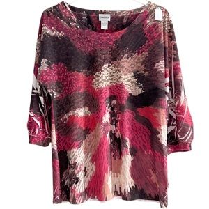 CHICO’S 3/4 Sleeve Pullover Top Chico Size 2 / US 12
